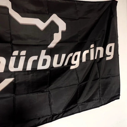 90x150cm Nurburgring Printed Polyester Banner - Durable Hanging Flag for Outdoor Decoration, Motorsport Themed Wall Garden Decor