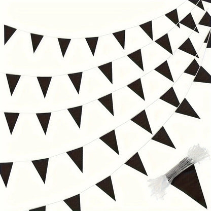 33 Ft Banners Flags String Triangle Bunting Pennant Garland for Grand Graduation Birthday Party Festival Celebration (Orange)