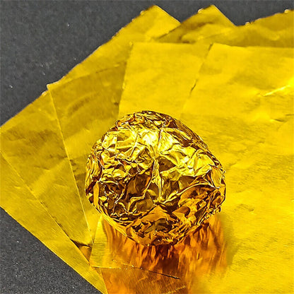 100pcs 8x8cm Aluminum Foil Wrapping Sheets – DIY Food Packaging for Chocolate &amp; Candy