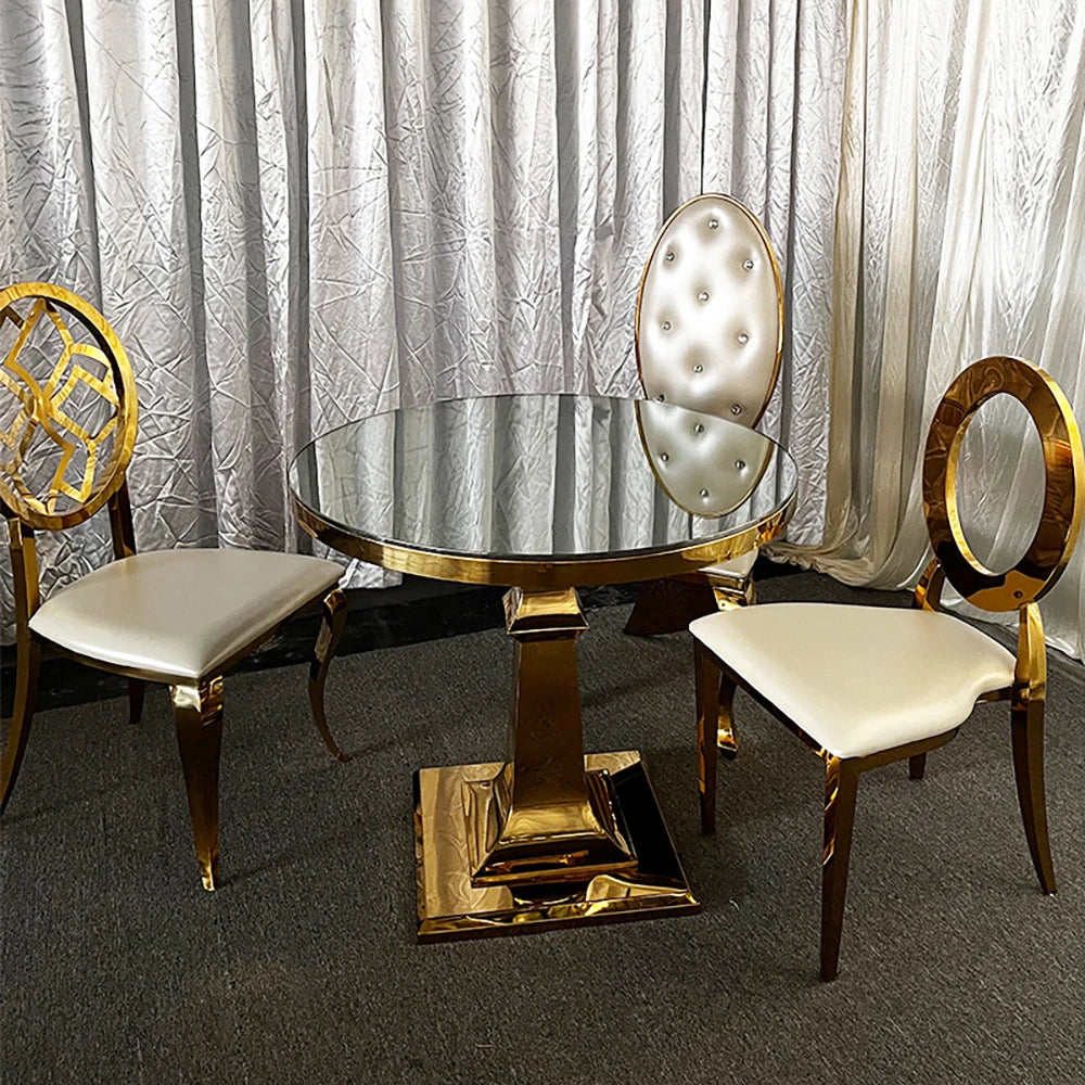 Hot Sale Luxury Stainless Steel Dining Table Designs Cake Decorating Supplies Table