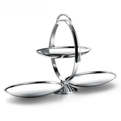 Nordic luxury folding cake rack Afternoon refreshment dish Fruit dish Hotel supplies Relocation gift