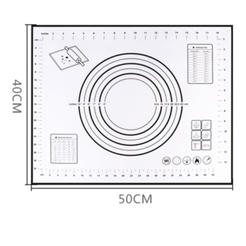Silicone Baking Mat Fondant Bakeware Macaron Oven Home Non Stick Baking Cakes Pastry Tools Sheet Dough Roll Mats Kitchen Tools