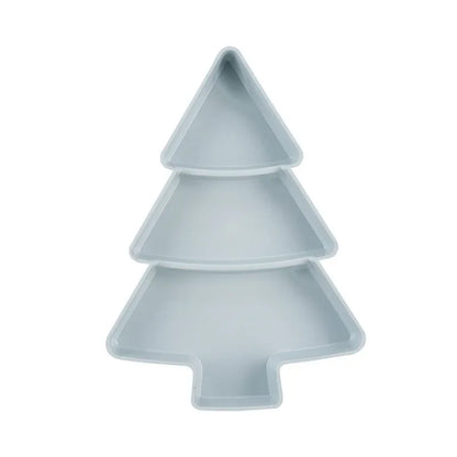 Creative Christmas Tree Shaped Tray Candy Snack Nuts and Dried Fruits Plastic Tray Bar Table Accessorie Dessert Plates Tableware