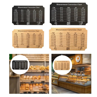 Kitchen Conversion Chart Teaspoons Liquids Baking Ingredients Measurement