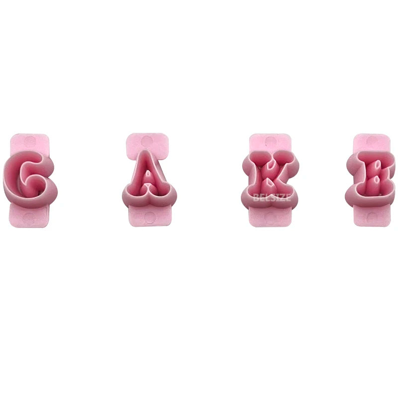 26pcs Alphabet Cake Molds Cookie Cutter Lowercase Letters Fondant Mould Embosser Biscuit Stamp Baking Decorating Tools