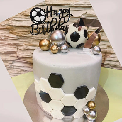 Passion Football Theme Party Soccer Cupcake Topper Flags Decoration Happy Birthday Cake Toppers Boy Kids Birthday Party Supplies