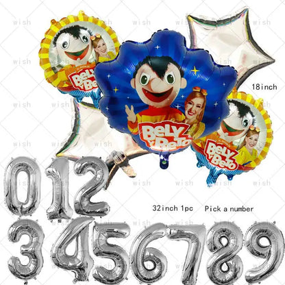 Bely Y Beto Balloon Birthday Party Decoration Wedding Boy Game Decor Supply Glod 32inch Ballon Baby Shower