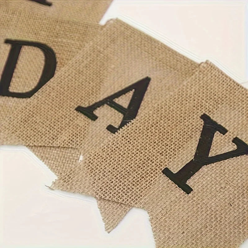 Linen birthday banners are suitable for birthday parties, party decorations, party decorations, and easy installation