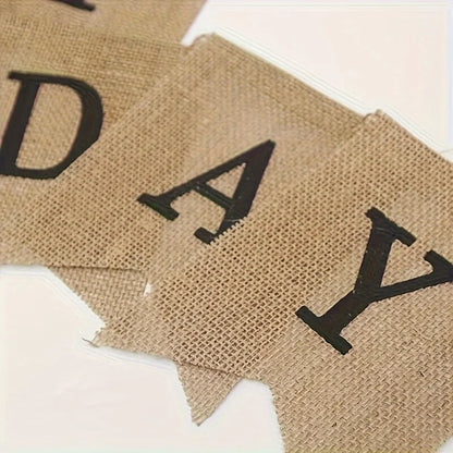 Linen birthday banners are suitable for birthday parties, party decorations, party decorations, and easy installation