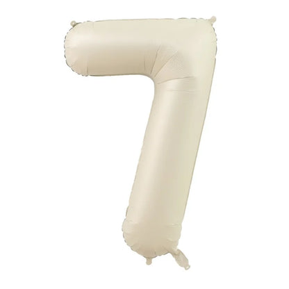 32/40Inch Cream Color Number Balloons 1-9 Large Digital Foil Helium Ball Girl Kids Adult Happy Birthday Party Decoration Wedding