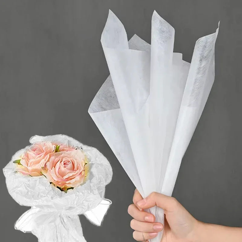 Flower Packaging Paper Translucent Milk Cotton Lining Paper For Florist Wrapping Bouquet Wedding Soft Colorful Decorative Paper