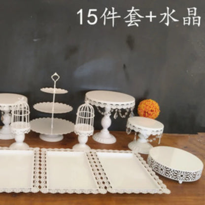 Dessert Table Decoration Display Stand Pastry Tray Cold Meal Tea Break Cake Shelf Afternoon Snack Storage Outdoor Party Supplies