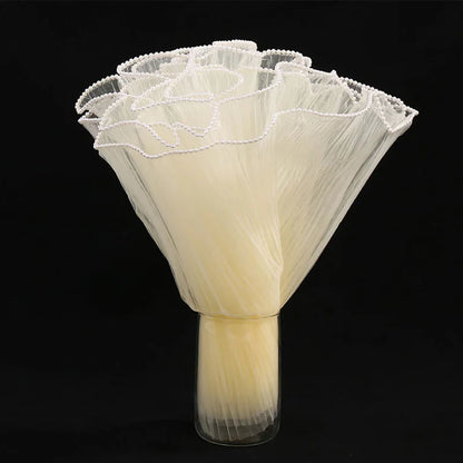28cmx400cm Flower Wrapping Paper Pearl Wave Yarn Lace Mesh Florist Bouquet Valentine&
