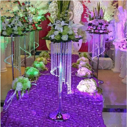 Bulk road lead Sparkling Crystal clear garland chandelier wedding cake stand birthday party supplies decorations for table top