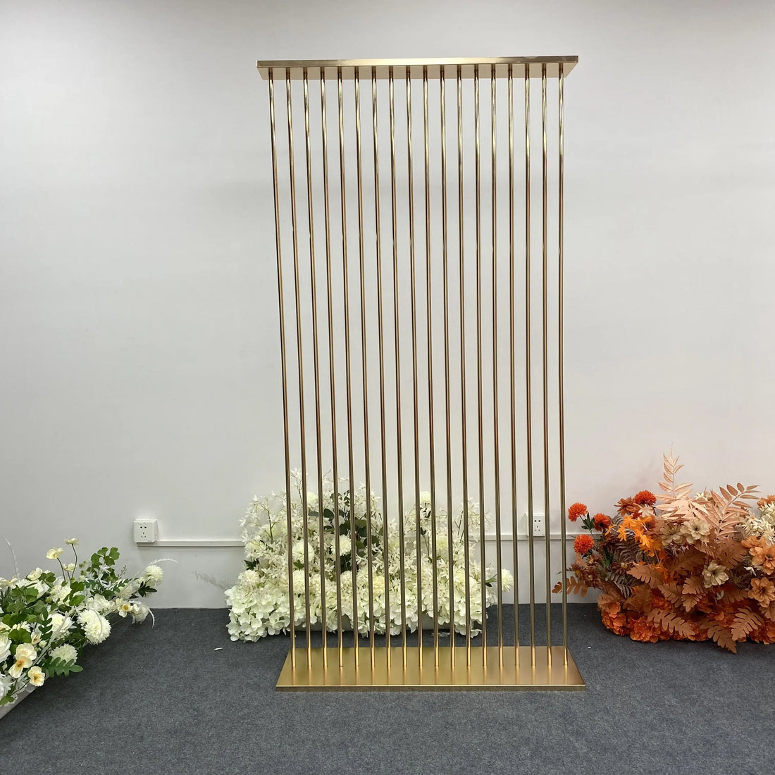 Iron Square Screen Gilded Flower Stand Wedding Arch Props Backdrop Geometric Shelf Cake Pillar Birthday Party Supplies Frame