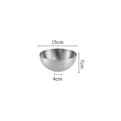 Stainless Steel Gold And Silver Salad Bowl Rice Noodles Lamian Noodles Bowl Kitchen Tableware Food Container