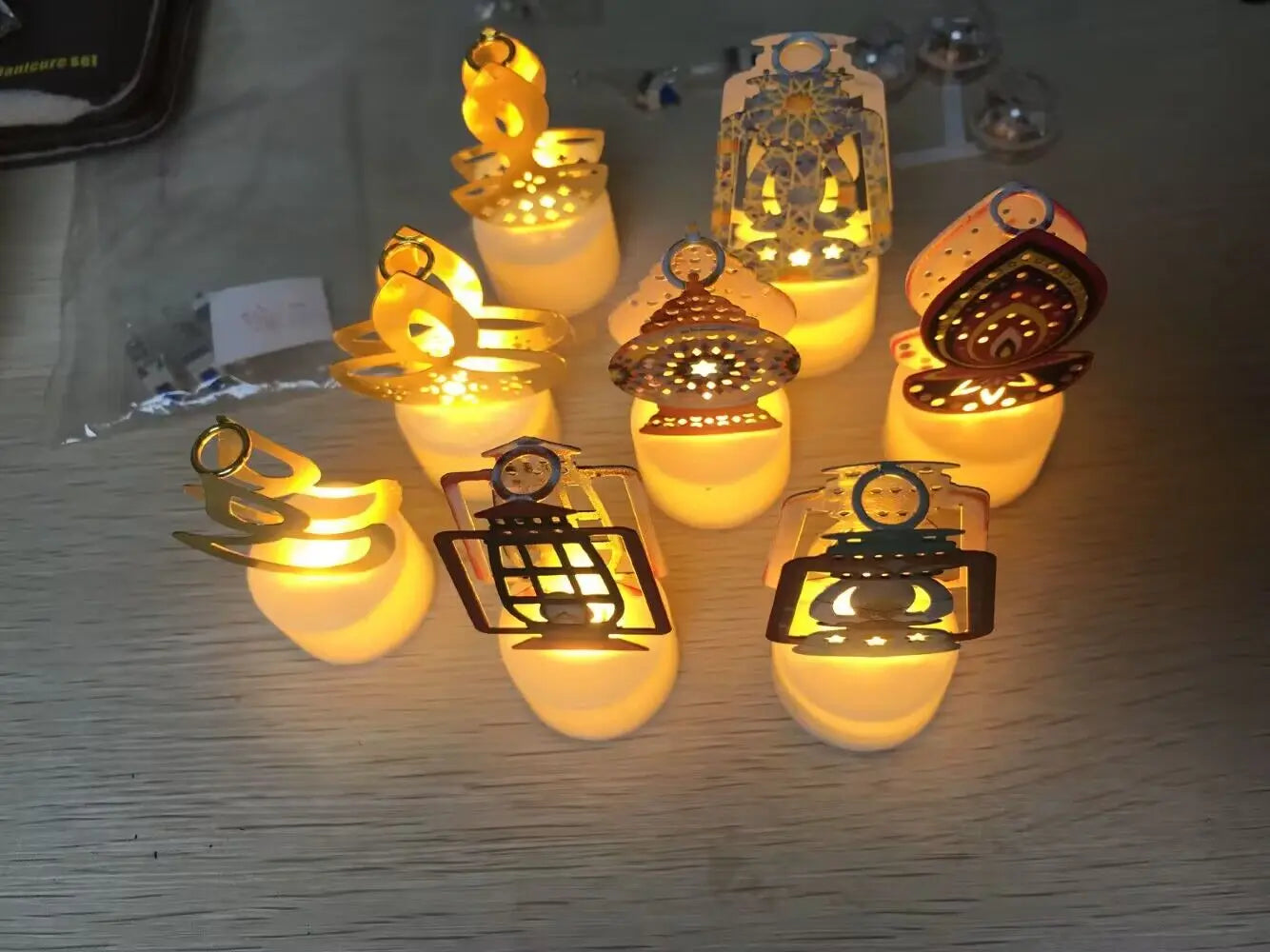 Diwali Diya Decor LED Candle Light, Hindu, Deepavali Festival, Night Light, Battery Powered, Art, 10 Pcs