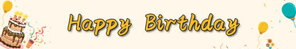 10 Pcs / Bag Gold Silver English Happy Birthday  Cake Toppers  Birthday Party Decorations   Baking DIY Accessories