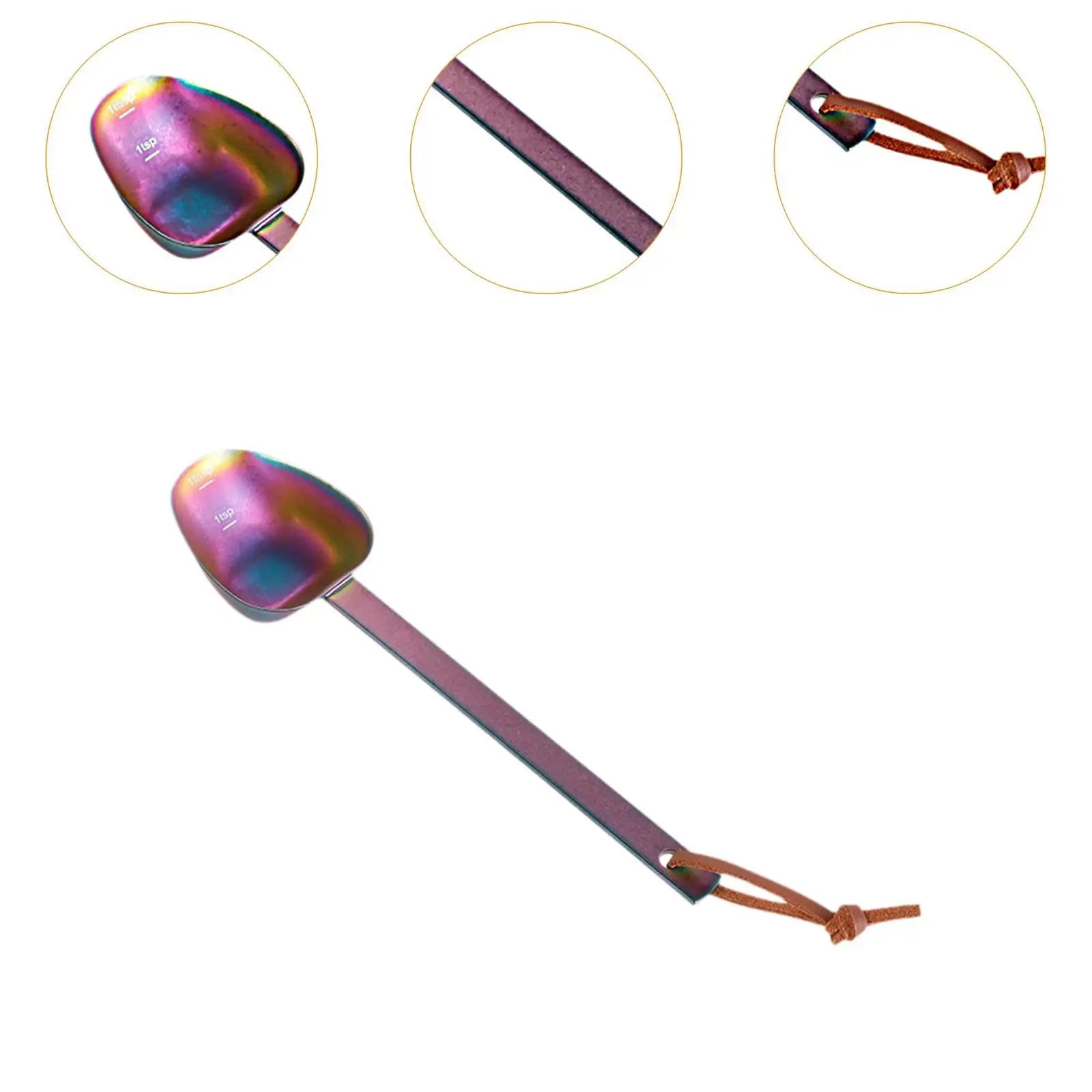 Coffee Bean Spoon Triangular Head Stirring Spoon Measuring Scoop for Baking Ingredients Seasoning Ground Coffee Kitchen Supplies