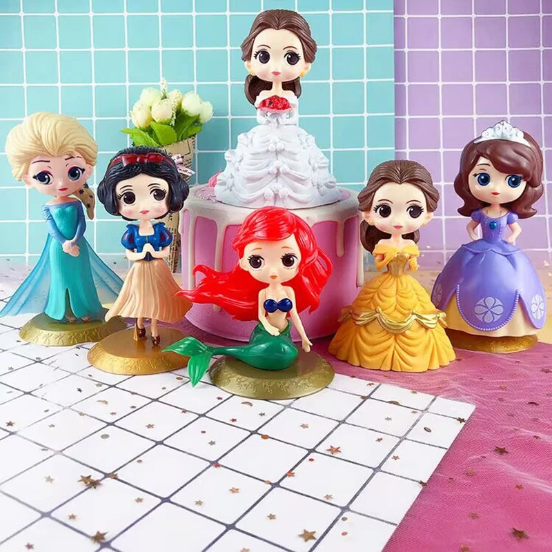 Disney Princess Cake Decoration Elsa Snow White Anna Castle Cake Topper For Girls Baby Shower Birthday Party Cake Decor Supplies