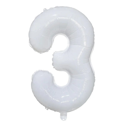 32/40Inch Cream Color Number Balloons 1-9 Large Digital Foil Helium Ball Girl Kids Adult Happy Birthday Party Decoration Wedding