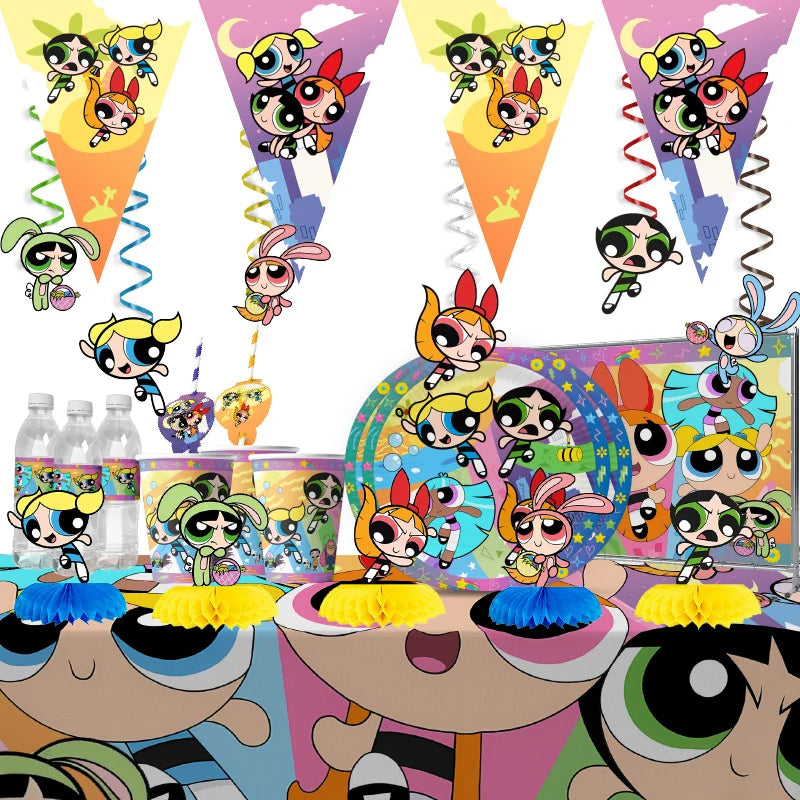 Powerpuff Girls Party Banner – Wedding, Baby Shower & Engagement Balloon Backdrop Decoration