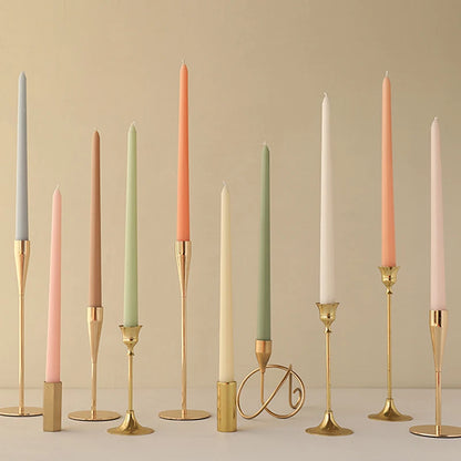 4pcs Gradient Taper Candles – Dripless &amp; Smokeless Long Rod Candles for Home Decor &amp; Events