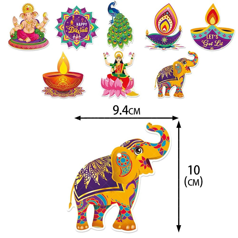 1set Diwali Pendant DIY Personal Farm Diwali Decorations For Home 2023 Happy New YearTree Hanging Ornament New Year 2024