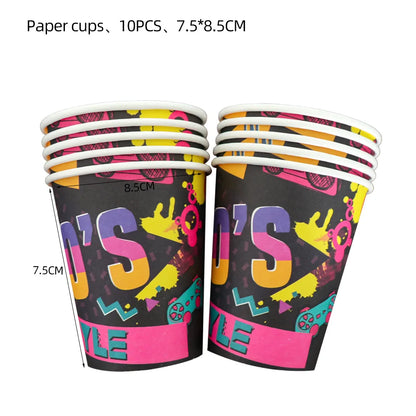 Hip Hop Music Cupcake Topper For 80‘s 90’s Party Decorations Hip Hop Dessert Decor Adult Birthday Party Supplies Tableware