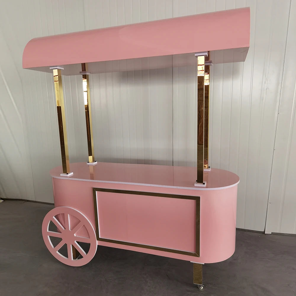 Banquet Prop Candy Cake Cart Red Bridal Shower Backdrops For Wedding Decoration Party Supplies