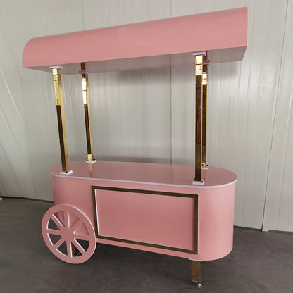 Banquet Prop Candy Cake Cart Red Bridal Shower Backdrops For Wedding Decoration Party Supplies