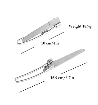 Camping Fork Spoon Outdoor Tableware Foldable Ultralight Stainless Steel Set Of Dishes For Camping Outdoor Cooking