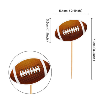 Basketball Cake Topper Football Soccer Happy Birthaday Wedding Love Kids Party Cupcake Toppers Decoration Baking Supplies DIY