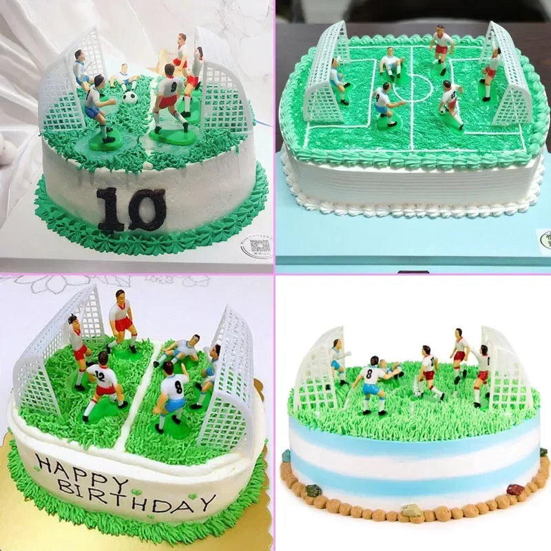 9Pcs/Set Soccer Football Basketball Kids Cupcake Decoration Cake Topper Happy Birthday Baby Children Party Decor Party Supplies