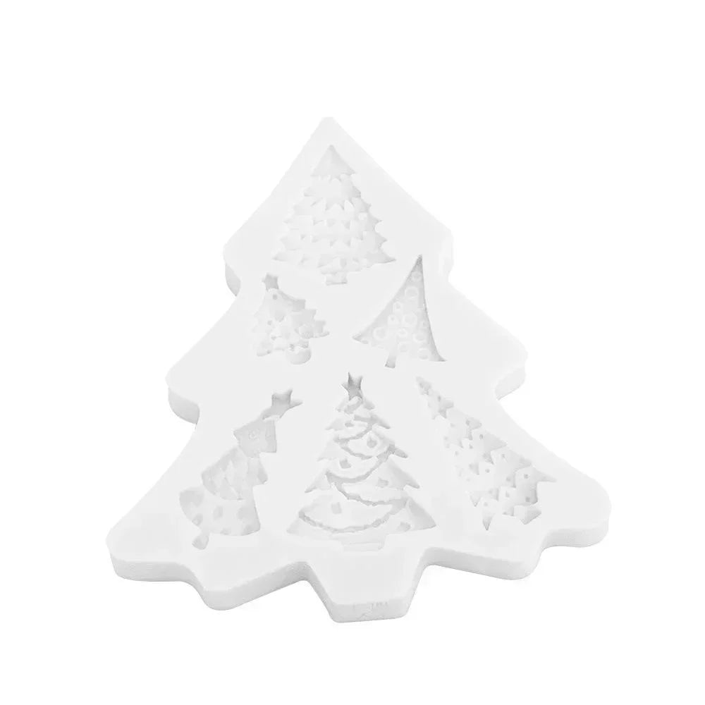 Chrsitmas Decoration Silicone Molds Xmas Tree Shape DIY Cake Mold Candy Craft Chocolate Biscuits Mould Reusable Baking Tools