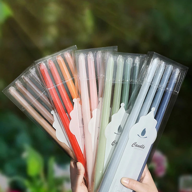 4pcs Gradient Taper Candles – Dripless & Smokeless Long Rod Candles for Home Decor & Events