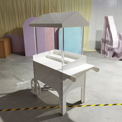 Wedding White Acrylic Food Dessert Cake Candy Cart For Baby Shower Birthday Party Decorations Supplies