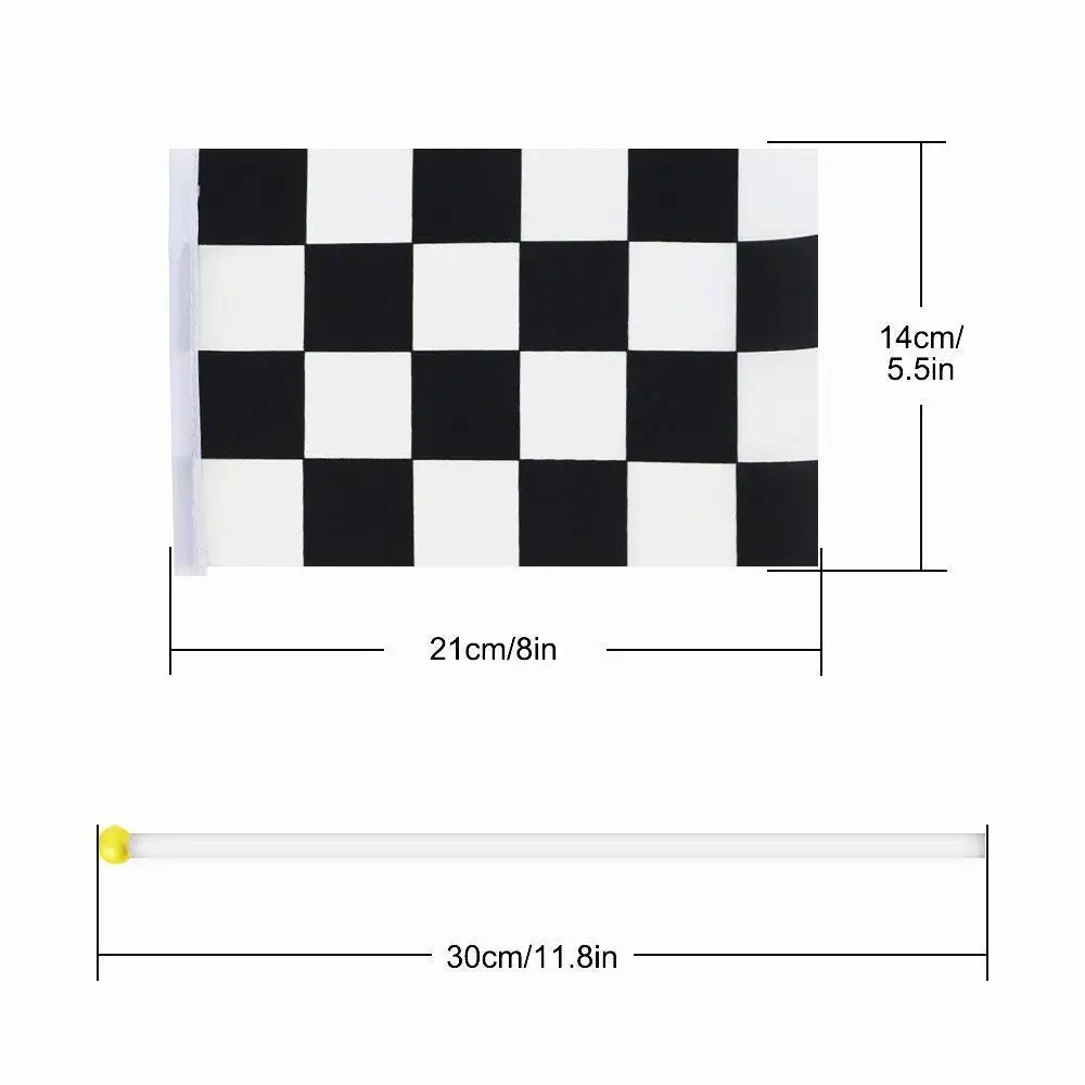 Racing car cake topper Black white plaid birthday supplies Chess Motorcycle Checkered Flags baby shower party favors for Boys