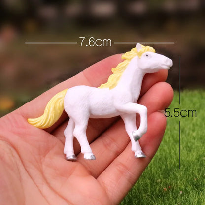 Horse Cake Decoration Plastic Horse Realistic Toy Pony Figures Walking Animal Mini Barn Toys Kids  Cowboy Birthday Party Supplie