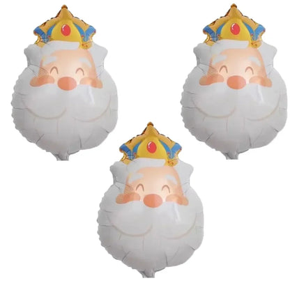 3pcs King Heard Balloons Cartoon King Foil Ball For Happy Birthday Party Baby Shower Decoration Kids Toys Helium Air Globos