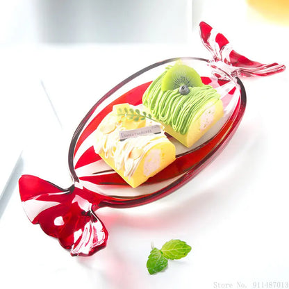 1pc European candy shaped dinner plate tableware household kitchen restaurant supplies snacks fruit Dim sum dessert Cake plate