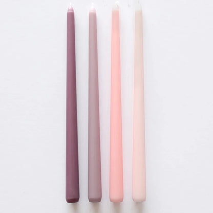 4pcs Gradient Taper Candles – Dripless &amp; Smokeless Long Rod Candles for Home Decor &amp; Events