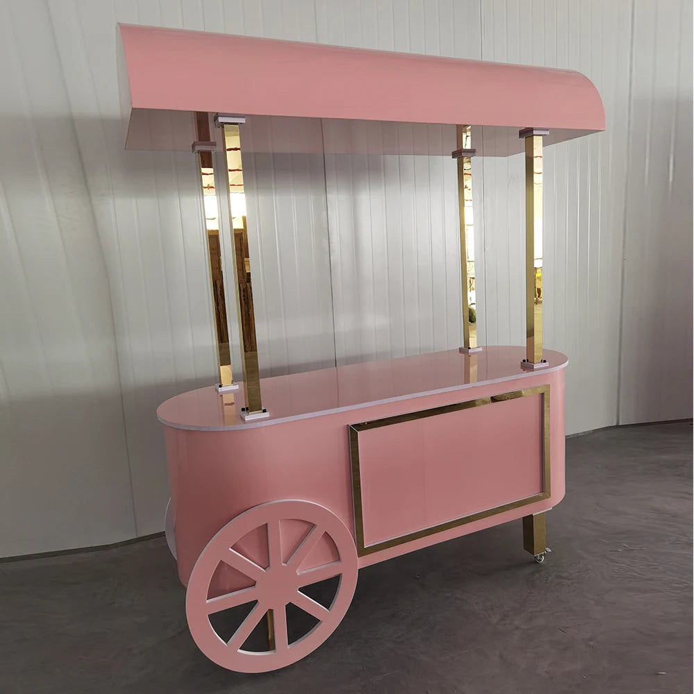 Banquet Prop Candy Cake Cart Red Bridal Shower Backdrops For Wedding Decoration Party Supplies