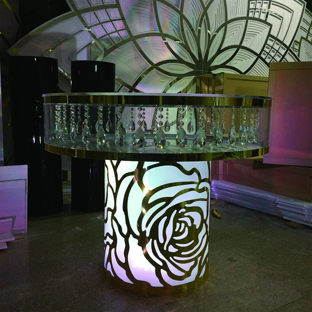 Wedding Supplies Wedding Gold Cake Table Decoration Table Mariage Acrylic Table For Sale