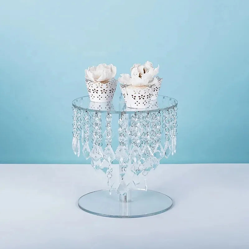 tier round crystal large bling acrylic cake stand set for wedding beaded glass party cup cake stand decorating supplies