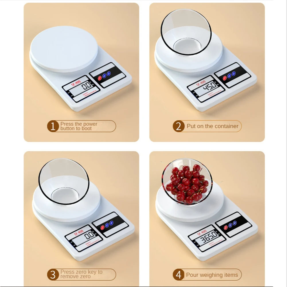 A06K SF400 Electronic Kitchen Scales High Precision Food Ingredients Kitchen Scales Home 10Kg Digital Baking Food Scale