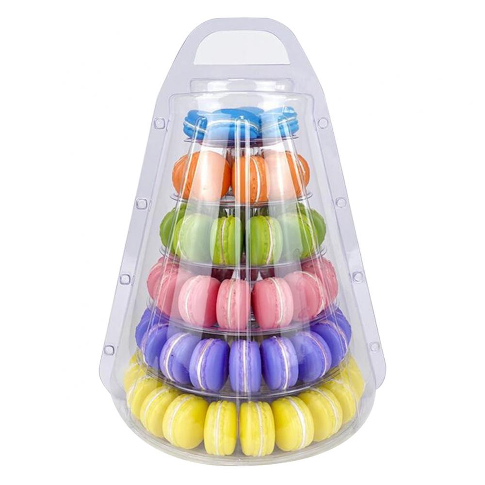 Transparent Round Macaron Tower Stand 6/4 Tiers Quality Macaroon Tower Stand Cake Display Rack Party Wedding Dessert Display