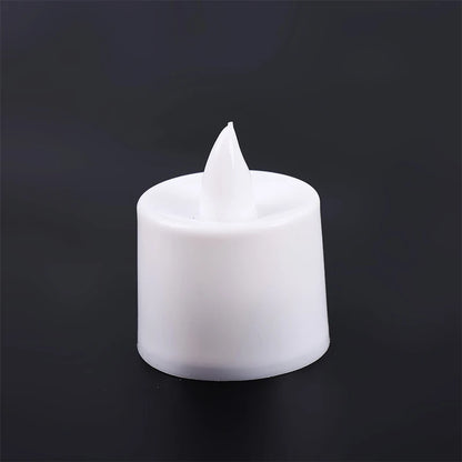 12-1Pcs Colorful LED Candles Battery Operated Flameless Tealight Fake Candles Lamp Wedding Birthday Party Home Decoration Lights