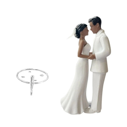 Wedding Cake Topper Accessory DIY Micro Landscape Modern Keepsake Simulated Bride Groom Figurine Decoration for Bridal Showers