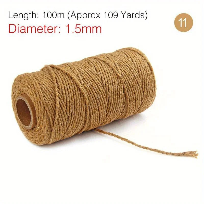 Cotton Twine Natural Jute Twine Packing Twines BakersTwine for Holiday Gift Wrapping Butchers Baking Arts and Crafts Gardening